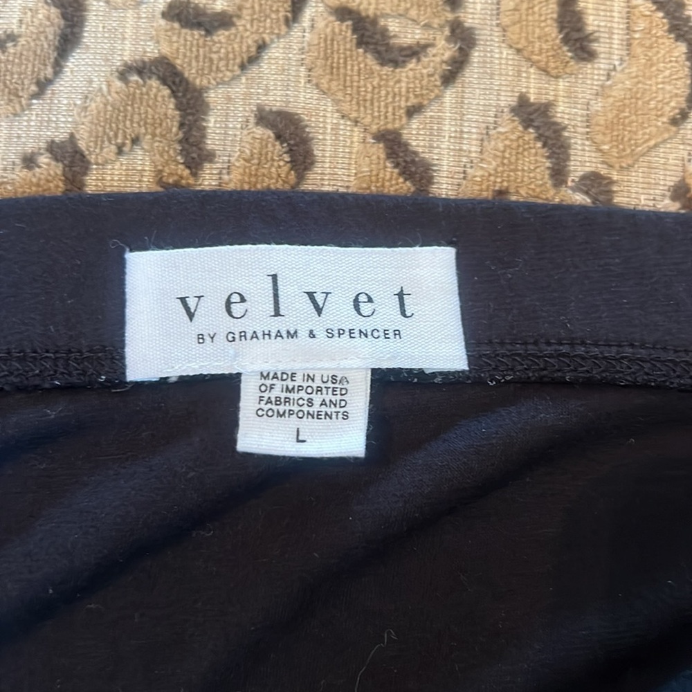 Velvet Graham & Spencer black super soft cotton pencil skirt with ruching! - Picture 2 of 14